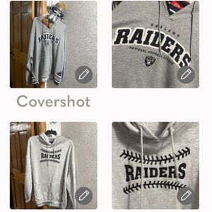 TWO✔️RARE Raiders NFL zipneck hoodie 2X+4XL RAIDERS Hoodie+14”Stuffed🧸00